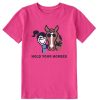 Kids Life is Good Graphic Tees | Kids Jackie Hold Your Horses Crusher Tee Raspberry Pink