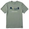 Men Life is Good Graphic Tees | Men'S Vintage Smoke Show Vista Short Sleeve Tee Moss Green