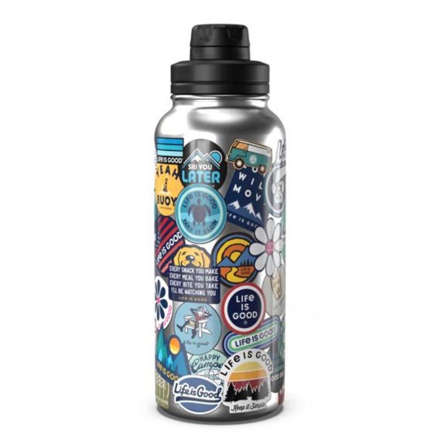 Home Hydrapeak Mugs | Sticker Collage 32Oz Stainless Steel Water Bottle Multi-Color