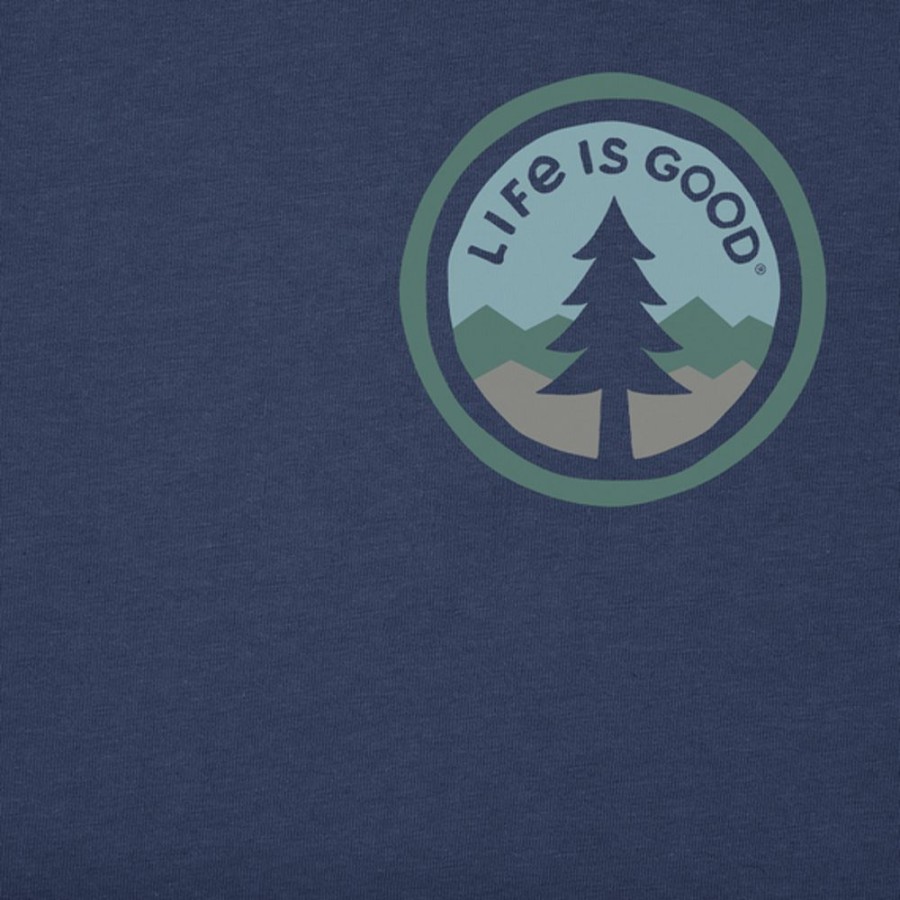 Men Life is Good Graphic Tees | Men'S Tree Coin Crusher Tee Darkest Blue