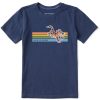 Kids Life is Good Graphic Tees | Kids Vintage Tiger Stripes Crusher Tee Darkest Blue