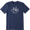 Men Life is Good Graphic Tees | Men'S Ride On Short Sleeve Tee Darkest Blue