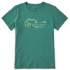 Women Life is Good Graphic Tees | Women'S Pencily Serene Vista (She) Crusher Tee Spruce Green