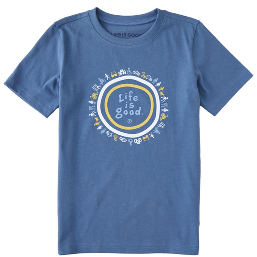 Kids Life is Good Graphic Tees | Kids Vintage Inclusion Coin Crusher Tee Vintage Blue