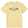 Men Life is Good Graphic Tees | Men'S Vintage Jake & Rocket Tennis Vista Short Sleeve Tee Sandy Yellow