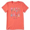 Women Life is Good Graphic Tees | Women'S Watercolor Ice Cream & Popsicles Short Sleeve Tee Mango Orange