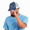 Men Life is Good Hats | Lig Coin Trucker Hat Darkest Blue