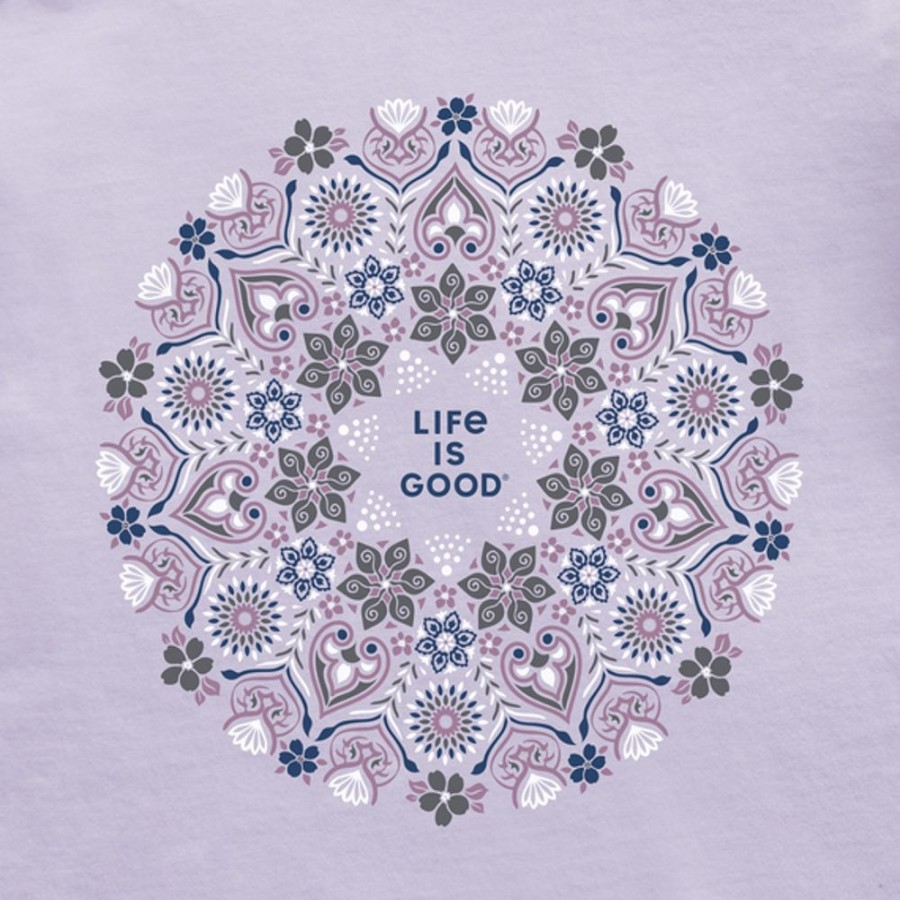 Women Life is Good Sweatshirts & Hoodies | Women'S Wildflower Primal Mandala Crusher-Flex Hoodie Tunic Lilac Purple