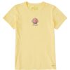 Women Life is Good Graphic Tees | Women'S Seashell Crusher Tee Sandy Yellow