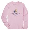 Women Life is Good Graphic Tees | Women'S Winnie Best Things Long Sleeve Crusher Tee Seashell Pink