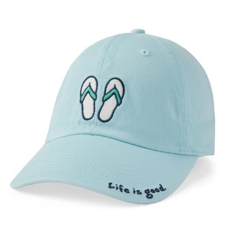 Women Life is Good Hats | Flip Flops Chill Cap Beach Blue