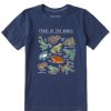 Kids Life is Good Graphic Tees | Kids Realaxed Frogs Of The World Crusher Tee Darkest Blue