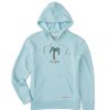 Women Life is Good Sweatshirts & Hoodies | Women'S Palm Tree Simply True Fleece Hoodie Beach Blue