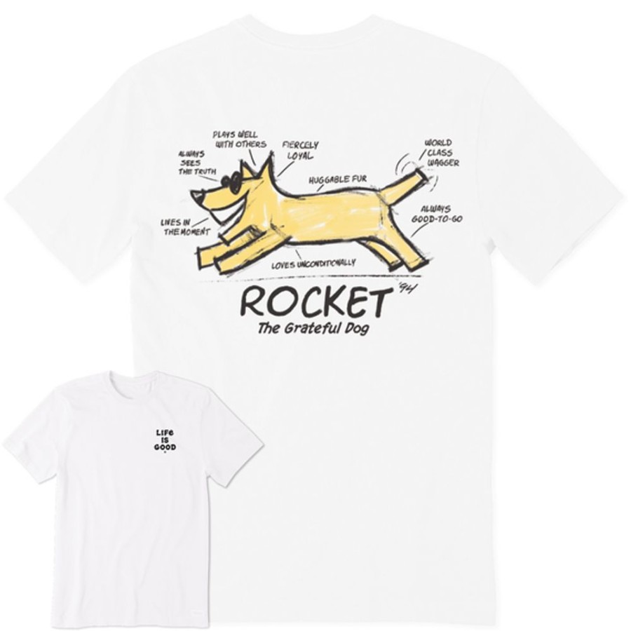 Men Life is Good Graphic Tees | Men'S The Anatomy Of Rocket Short Sleeve Tee Cloud White