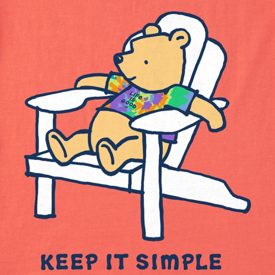 Kids Life is Good Graphic Tees | Kids Tie Dye Winnie Keep It Simple Crusher Tee Mango Orange