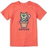 Kids Life is Good Graphic Tees | Kids Vintage Al Catcus Crusher Tee Mango Orange