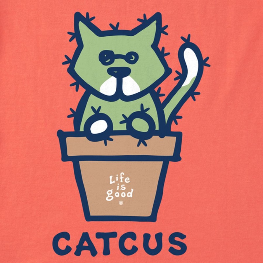 Kids Life is Good Graphic Tees | Kids Vintage Al Catcus Crusher Tee Mango Orange