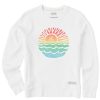 Women Life is Good Sweatshirts & Hoodies | Women'S Sun Sea Simply True Fleece Crew Cloud White