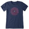 Women Life is Good Graphic Tees | Women'S Joy Explosion Short Sleeve Tee Darkest Blue