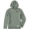 Men Life is Good Sweatshirts & Hoodies | Men'S Flag Forest Lig Simply True Fleece Hoodie Moss Green