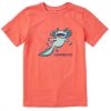 Kids Life is Good Graphic Tees | Kids Naive Laughsalotl Crusher Tee Mango Orange