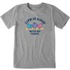 Kids Life is Good Graphic Tees | Kids Lig With My Peeps Crusher Tee Heather Gray