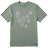 Men Life is Good Graphic Tees | Men'S Clean Trails & Tails Crusher Tee Moss Green