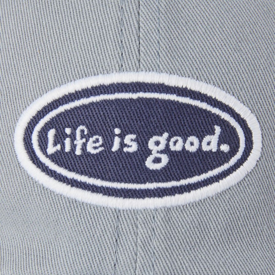 Women Life is Good Hats | Lig Vintage Oval Chill Cap Stone Blue