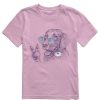 Kids Life is Good Graphic Tees | Kids Fineline Peaceful Hippie Hound W Daisy Crusher Tee Violet Purple