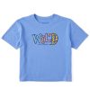 Women Life is Good Boxy Tees | Women'S Wordsmith Wild Animal Patterns Boxy Crusher Tee Cornflower Blue