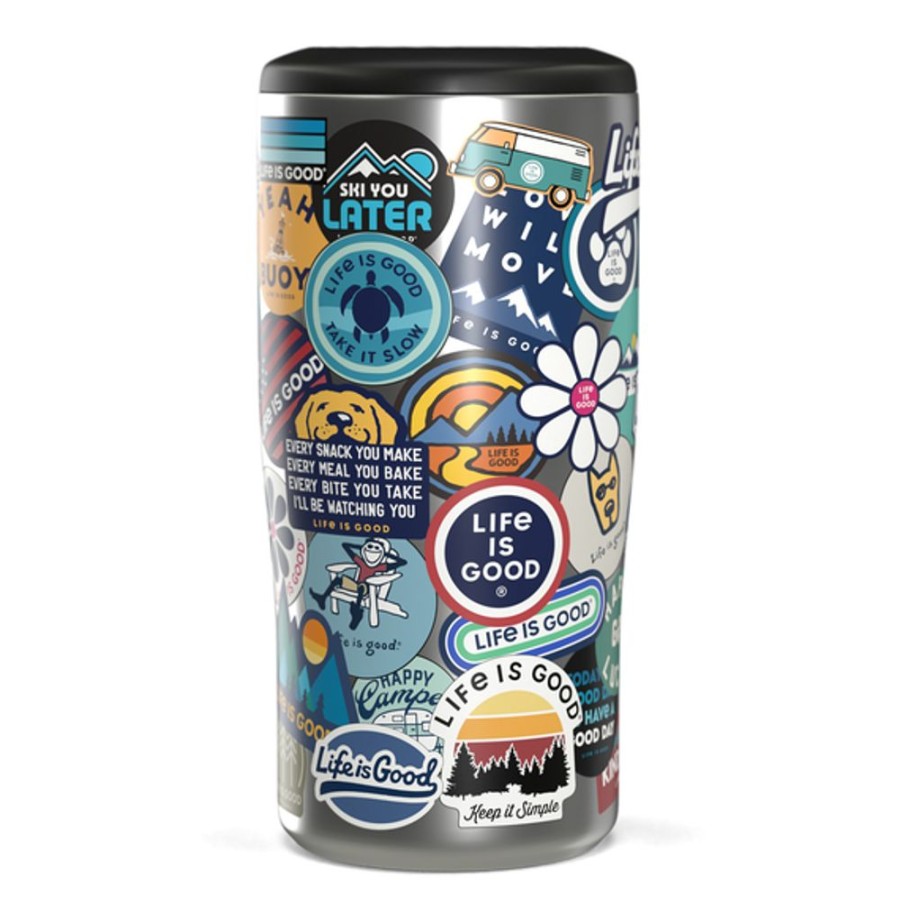 Home Hydrapeak Mugs | Sticker Collage 4-In-1 Stainless Steel Can Cooler Multi-Color