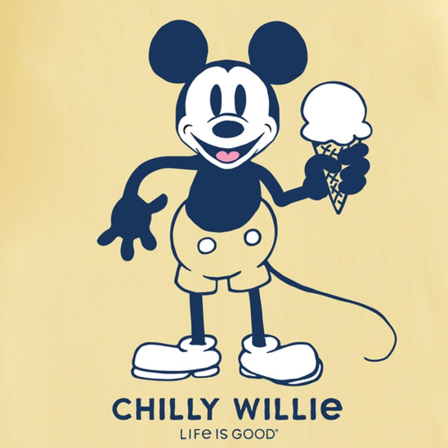 Kids Life is Good Graphic Tees | Kids Clean Chilly Willie Crusher Tee Sandy Yellow