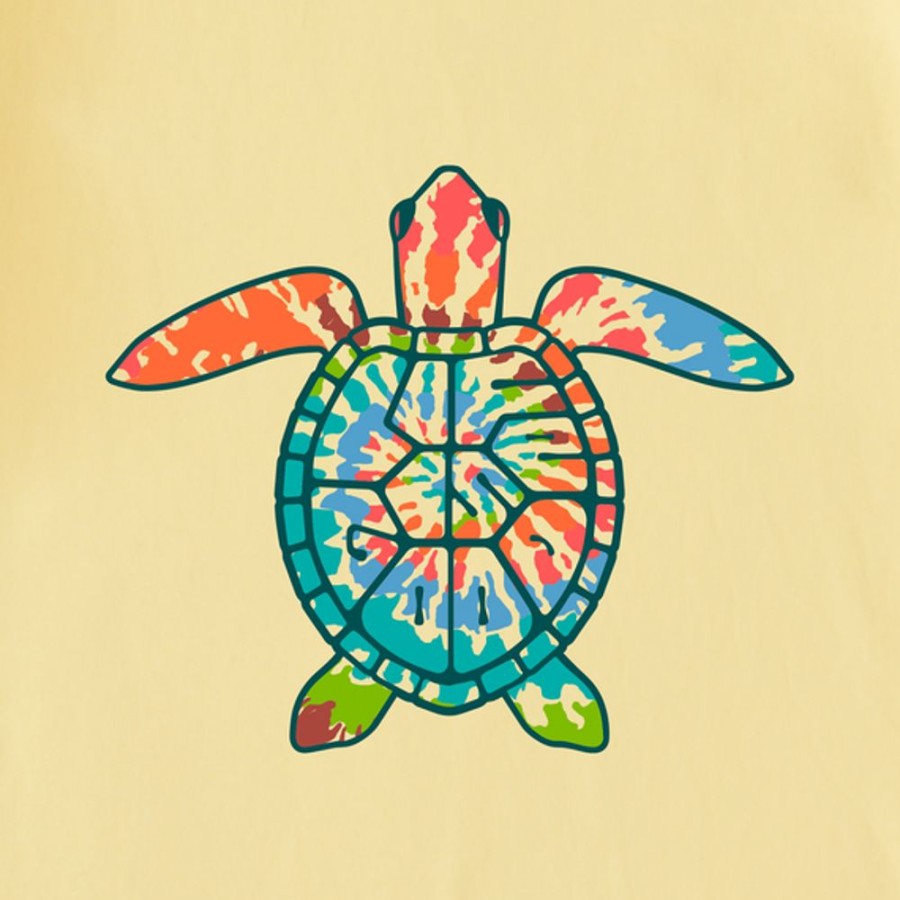 Kids Life is Good Graphic Tees | Kids Lig Turtle Shell Tie Dye Crusher Tee Sandy Yellow