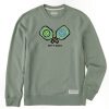 Men Life is Good Sweatshirts & Hoodies | Men'S Keep It Simple Pickleball Simply True Fleece Crew Moss Green