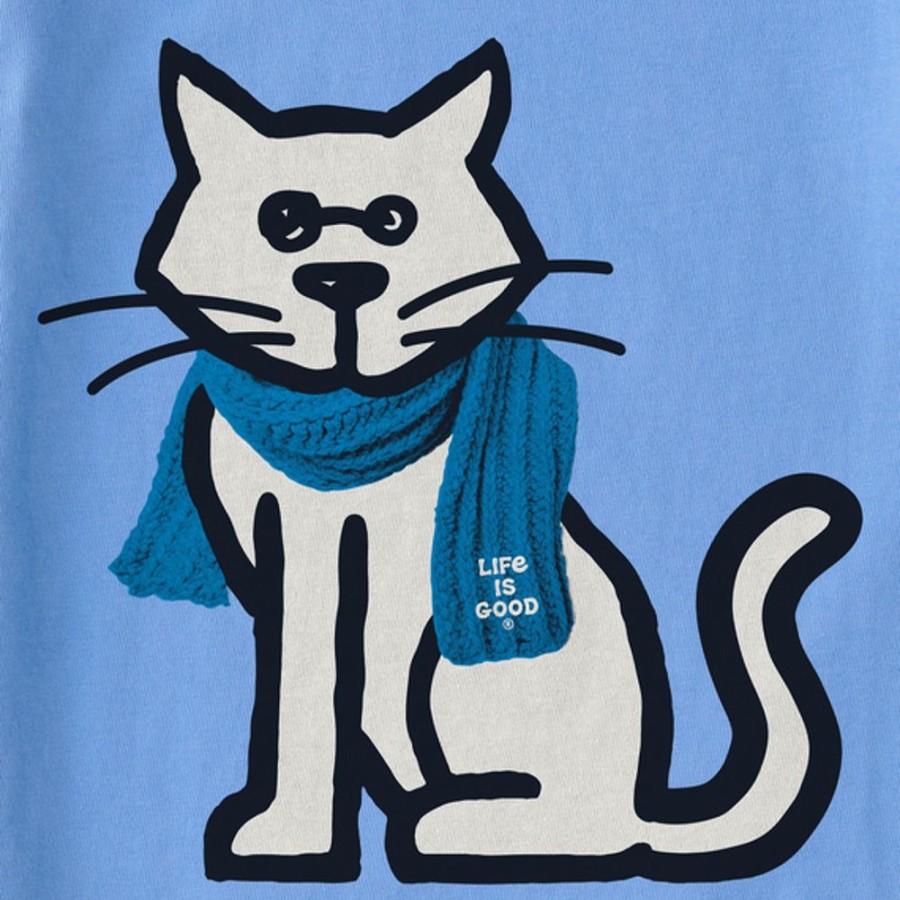 Kids Life is Good Graphic Tees | Kids Vintage Al With Scarf Crusher Tee Cornflower Blue