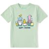 Kids Life is Good Graphic Tees | Kids Gnomes And Peeps Crusher Tee Sage Green