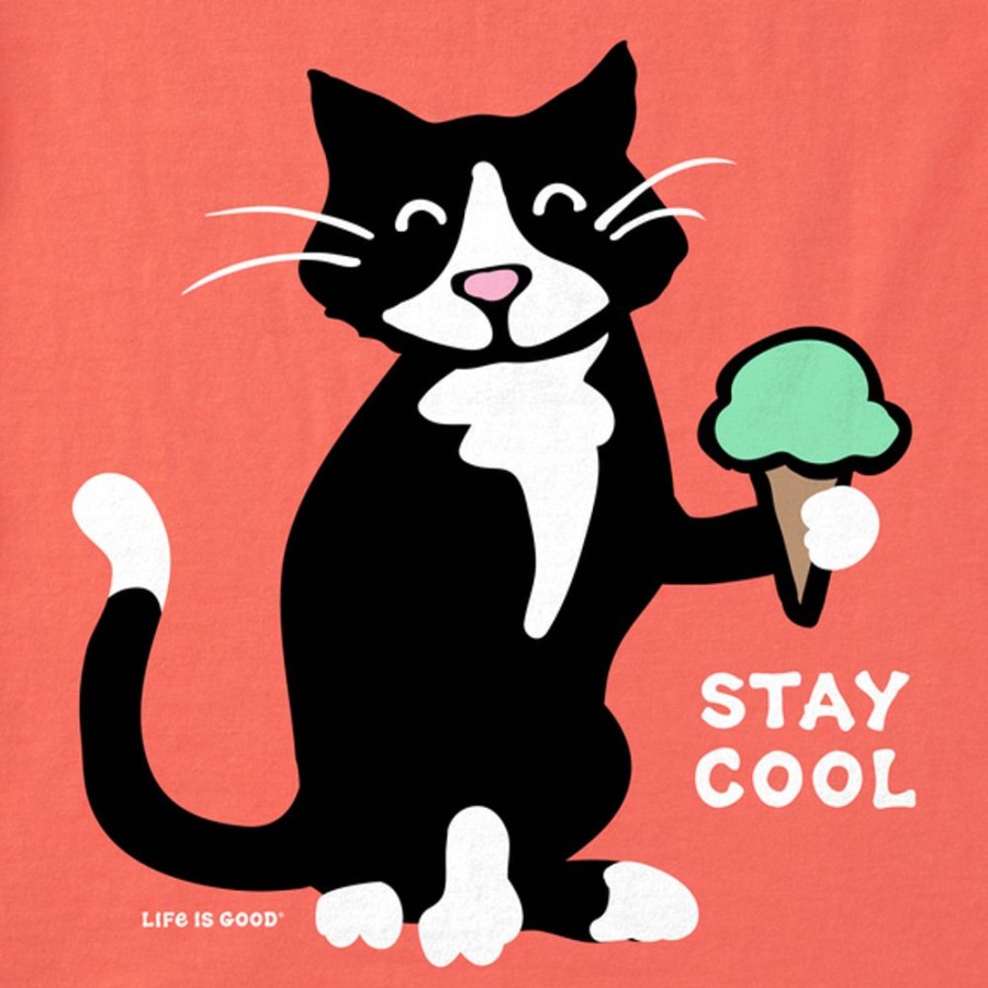 Kids Life is Good Graphic Tees | Kids Clean Stay Cool Tuxedo Al Crusher Tee Mango Orange