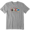 Men Life is Good Graphic Tees | Men'S Dog Days Of Summer Baseball Short Sleeve Tee Heather Gray