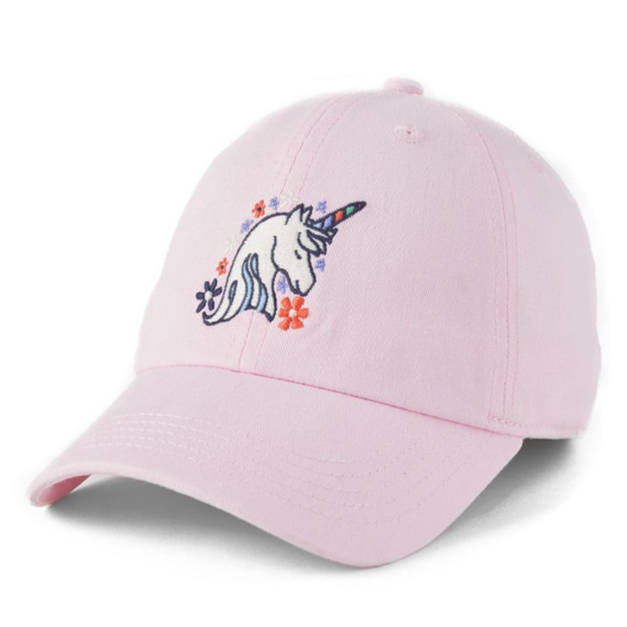 Kids Life is Good Hats | Kids Magical Day Unicorn Kids Chill Cap Seashell Pink