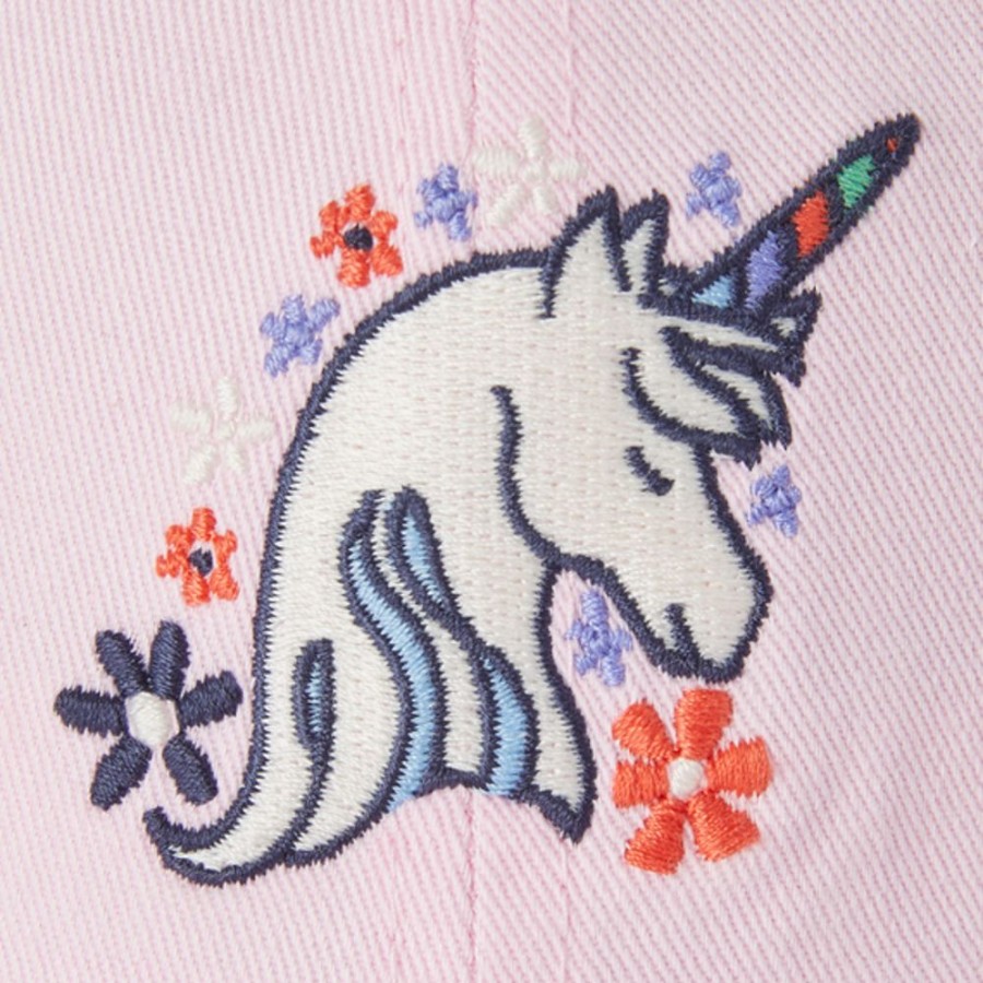 Kids Life is Good Hats | Kids Magical Day Unicorn Kids Chill Cap Seashell Pink