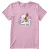 Women Life is Good Graphic Tees | Women'S Realisn'T German Shepherd Adirondack Short Sleeve Tee Violet Purple