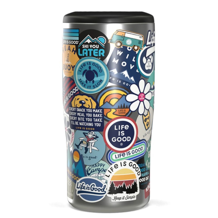 Home Hydrapeak Stainless Drinkware | Sticker Collage 4-In-1 Stainless Steel Can Cooler Multi-Color