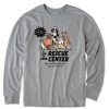 Men Life is Good Graphic Tees | Men'S Matchbook Lig Rescue Center Dogs Long Sleeve Crusher Tee Heather Gray