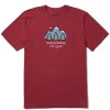 Men Life is Good Graphic Tees | Men'S Big Mountains Crusher Tee Cranberry Red