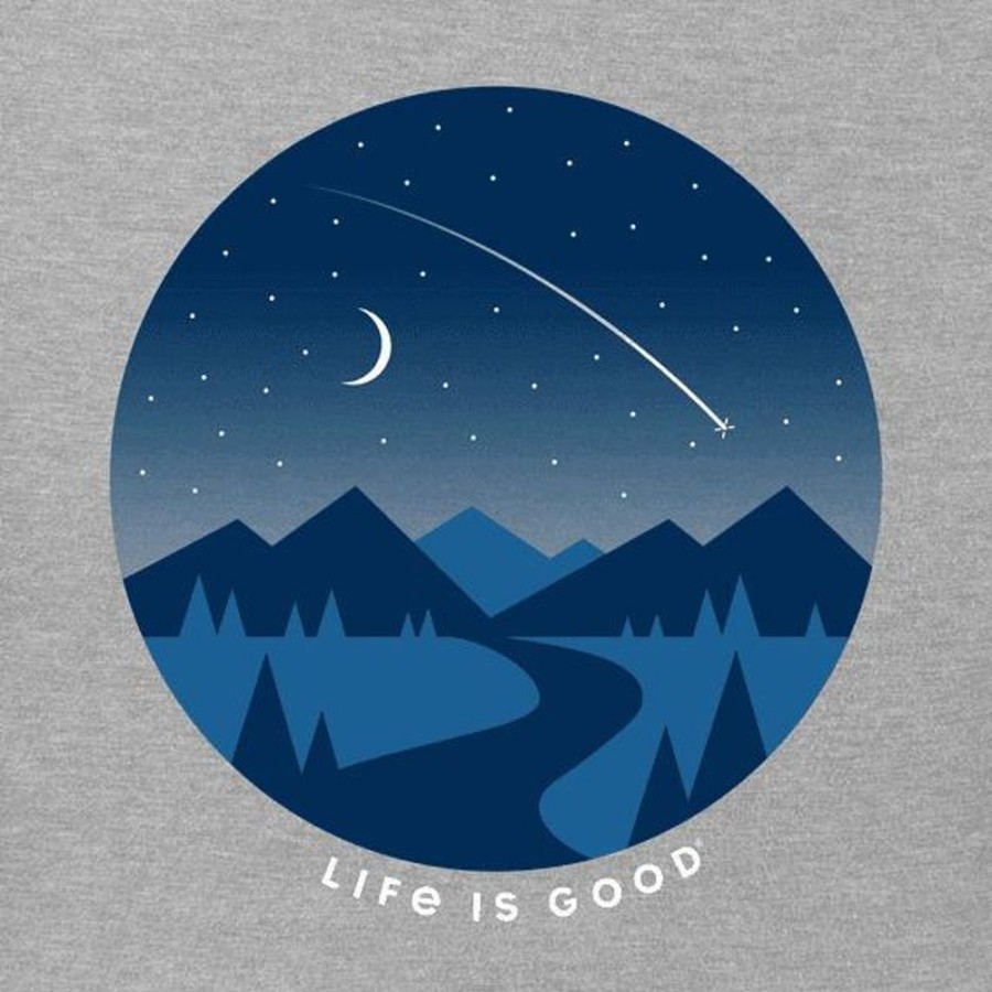 Men Life is Good Graphic Tees | Men'S Shooting Stardust Short Sleeve Tee Heather Gray