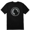 Men Life is Good Graphic Tees | Men'S Cat Coin Short Sleeve Tee Jet Black