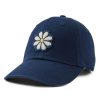 Women Life is Good Hats | Daisy Tattered Chill Cap Darkest Blue