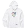 Women Life is Good Sweatshirts & Hoodies | Women'S Tie Dye Smile Good Day Simply True Fleece Hoodie Cloud White