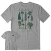 Men Life is Good Graphic Tees | Men'S Fineline Trees Of North America Crusher Tee Heather Gray