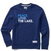 Women Life is Good Sweatshirts & Hoodies | Women'S Peace Love The Lake Simply True Fleece Crew Darkest Blue